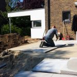 terras met betontegels